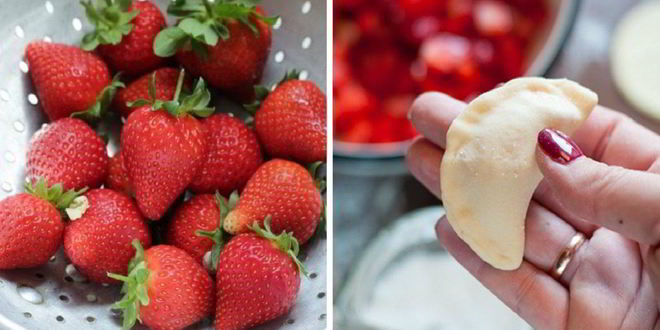 Рецепт вареников с клубникой