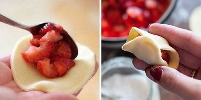 Шаг 4: вареников с клубникой