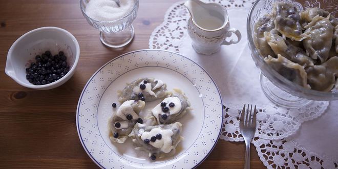 Рецепт вареников с начинкой из черники