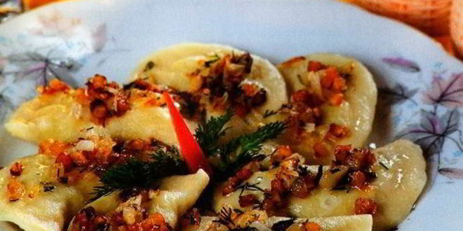 Рецепт вареников с салом и картошкой