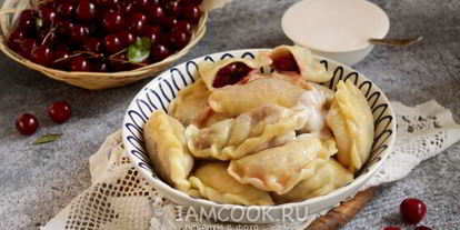 Шаг 12: вареников с вишней на кефире с содой