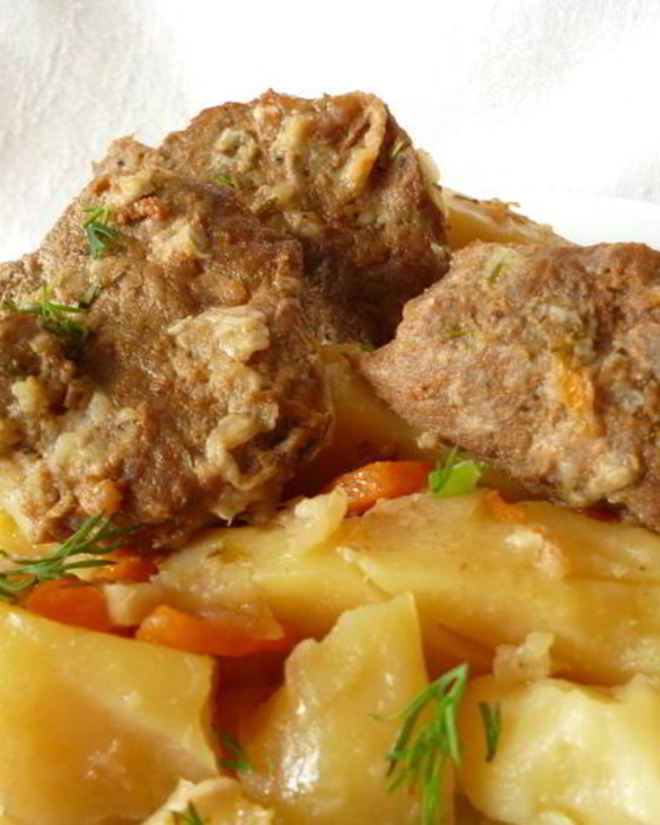 Рецепт пьяноежаркого из говядины запеченное в горшочке