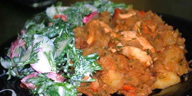 Рецепт жаркого из индейки в мультиварке