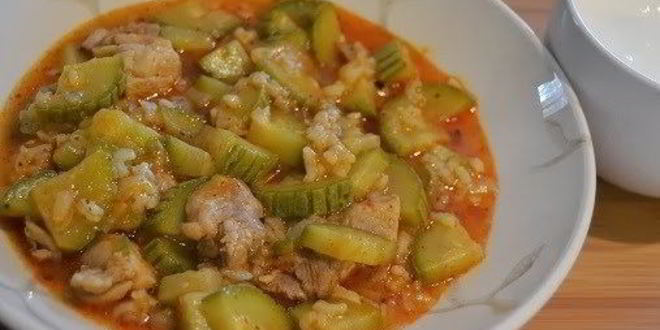 Рецепт жаркого из кабачка с куриной грудкой