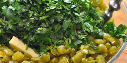 Шаг 2: жаркого из копченой свинины с горохом