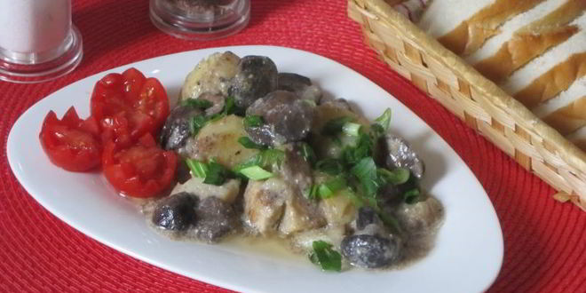 Рецепт жаркого с маслятами