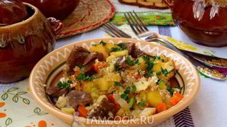 Рецепт Жаркого с мясом в горшочках