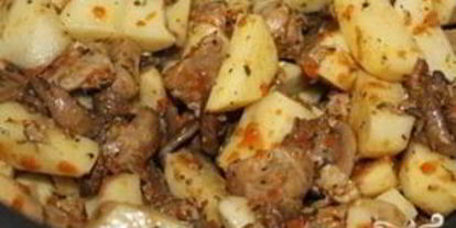 Шаг 2: жаркого с шампиньонами