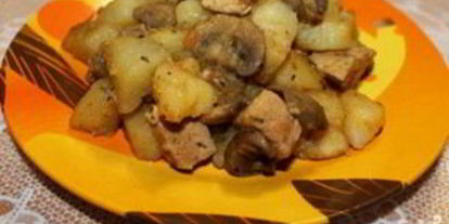 Шаг 3: жаркого с шампиньонами