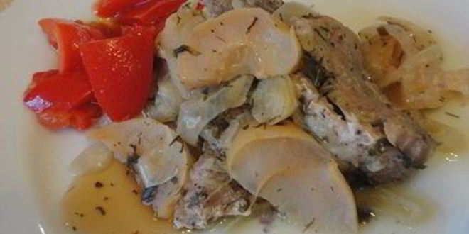 Рецепт жаркого с яблоками