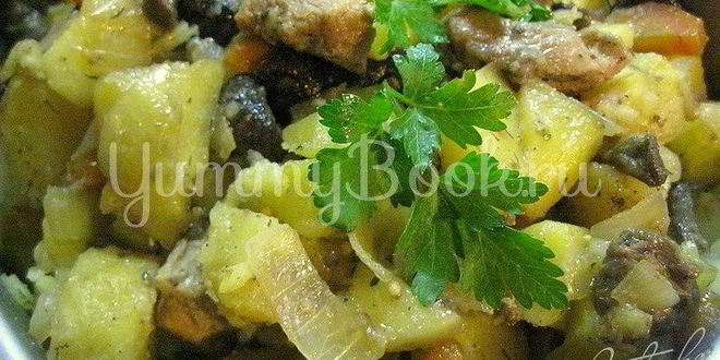 Рецепт жаркого со свининой и грибами