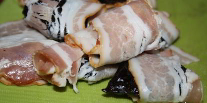 Шаг 4: жаркого со свининой, овощами и черносливом в беконе