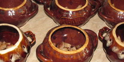 Шаг 1: жаркого в горшочках с белыми грибами и свининой