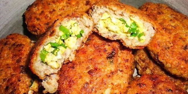 Рецепт Гречнева-куриных зразы с зеленым луком и яйцом