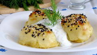 Рецепт Картофельных зраз с капустой из духовки