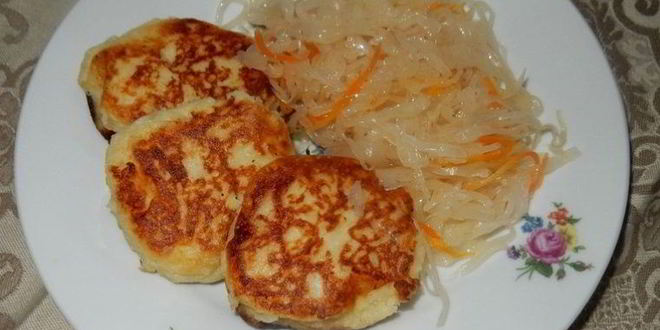 Рецепт Картофельных зраз с квашеной капустой