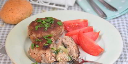 Шаг 8: мясных зраз с сыром