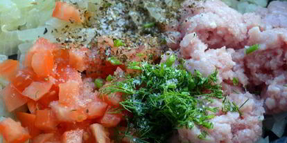 Шаг 1: рисовых зраз с мясной начинкой