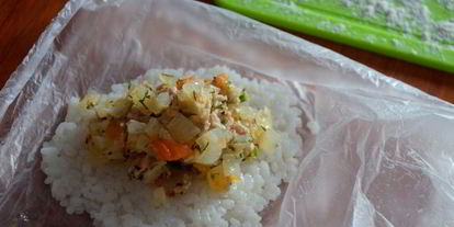 Шаг 2: рисовых зраз с мясной начинкой