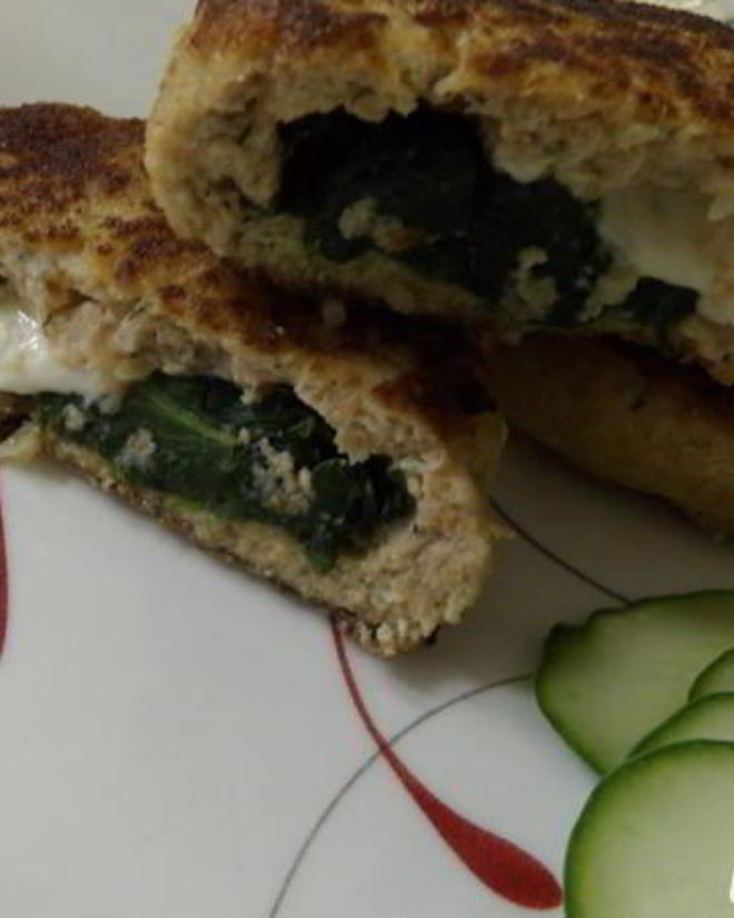 Рецепт зраз из горбуши с сыром и шпинатом