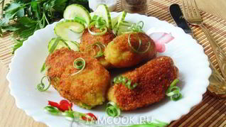 Рецепт Зраз из рыбы с зеленым горошком