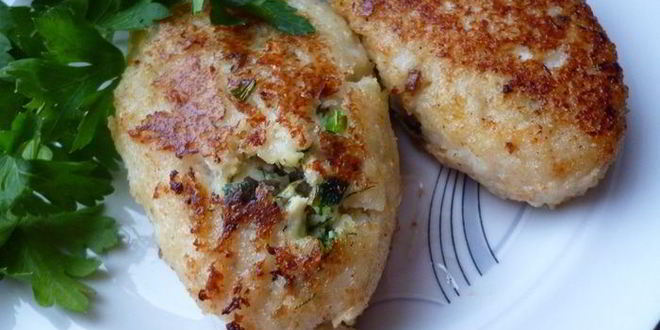 Рецепт Зраз рыбных с яично-грибной начинкой