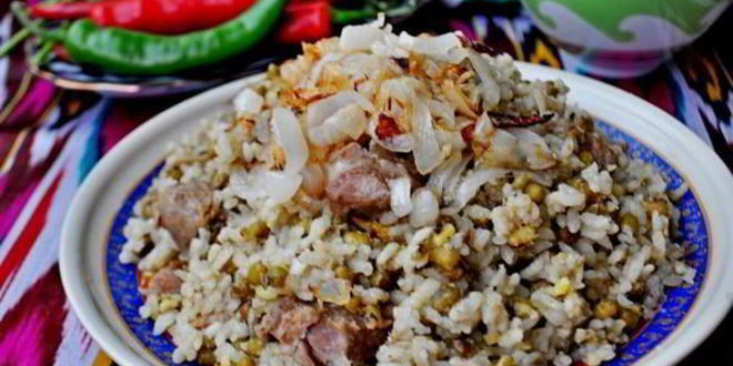 Рецепт ароматной каши с машем, рисом и мясом