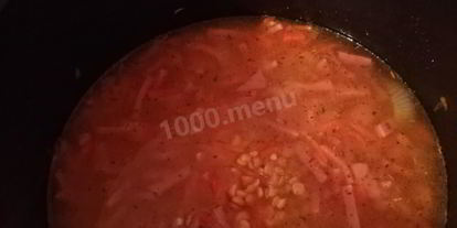 Шаг 2: гороховой каши с колбасой