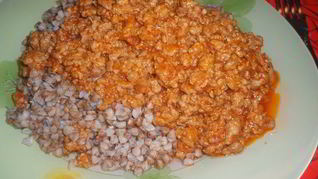 Рецепт Гречки с фаршем на сковороде