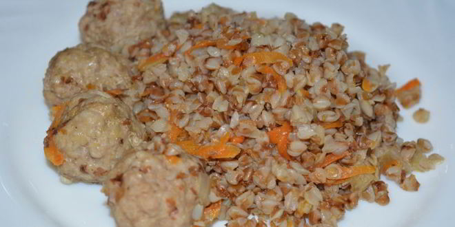 Рецепт Гречки с фрикадельками