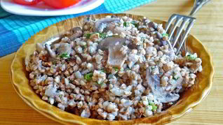 Рецепт Гречки с грибами и луком