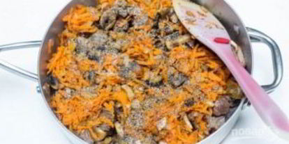 Шаг 5: гречки с грибами и мясом