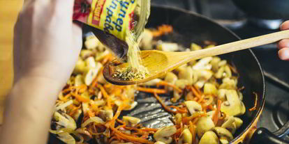 Шаг 6: гречки с грибами и овощами