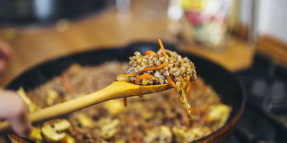 Шаг 7: гречки с грибами и овощами