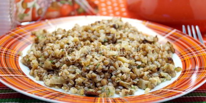 Рецепт гречки с грибами