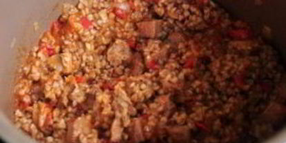 Шаг 2: гречки с индейкой