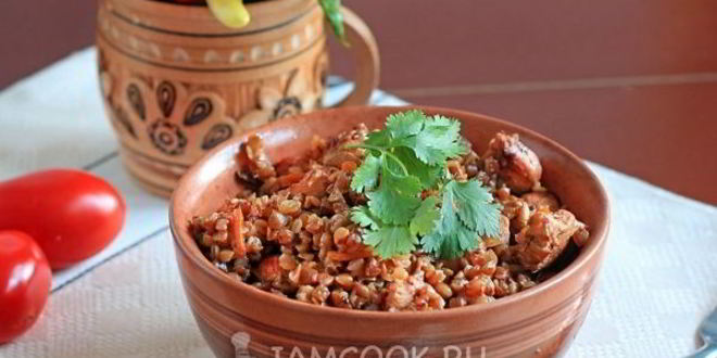 Рецепт гречки с куриным филе