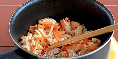 Шаг 6: гречки с куриным филе