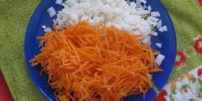 Шаг 1: гречки с курицей и капустой