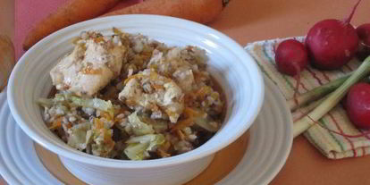 Шаг 7: гречки с курицей и капустой