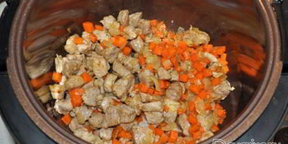 Шаг 1: гречки с мясом и грибами в мультиварке