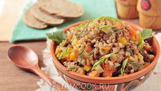 Рецепт Гречки с овощами в мультиварке