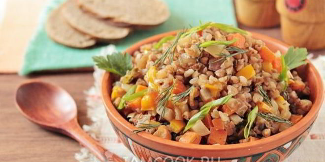 Рецепт Гречки с овощами в мультиварке