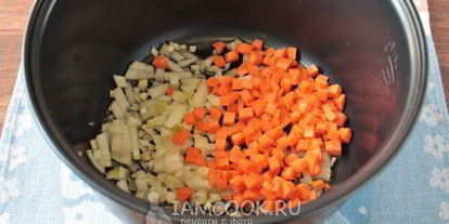 Шаг 3: гречки с овощами в мультиварке