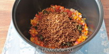 Шаг 7: гречки с овощами в мультиварке