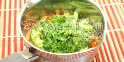 Шаг 3: гречки с овощами