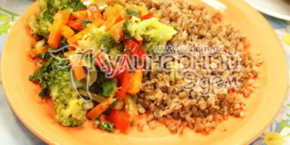 Шаг 4: гречки с овощами