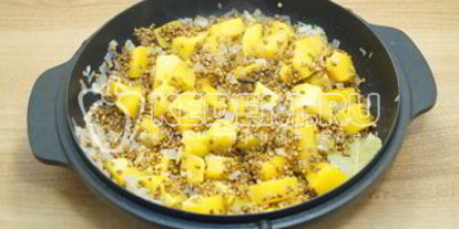 Шаг 3: гречки с тыквой