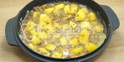 Шаг 4: гречки с тыквой