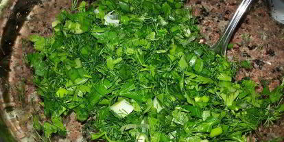 Шаг 4: гречки, томленой с тыквой, грибами, сельдереем и вялеными томатами